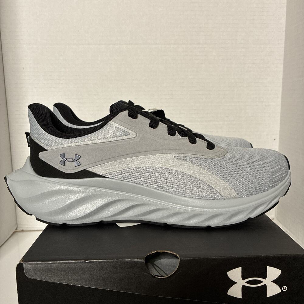 Under Armour UA Ascend Shoes Men’s Size 7.5 Gray Black Running 6009827-012